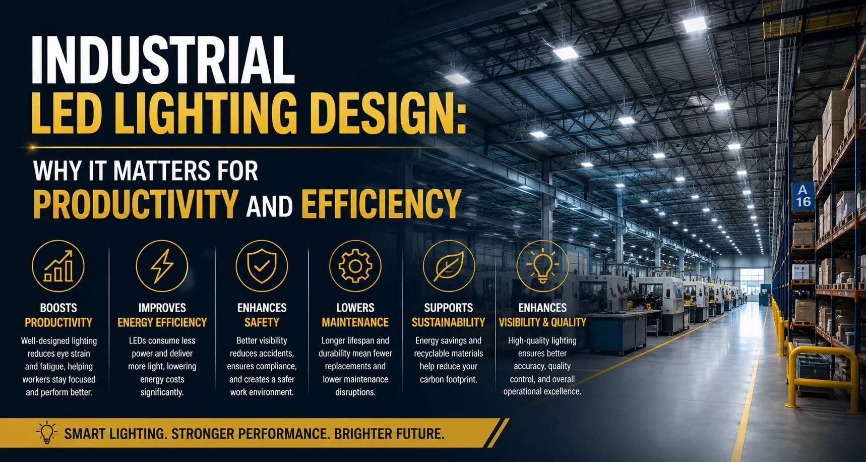 Industrial LED Lighting Design: Why It Matters for Productivity and Efficiency