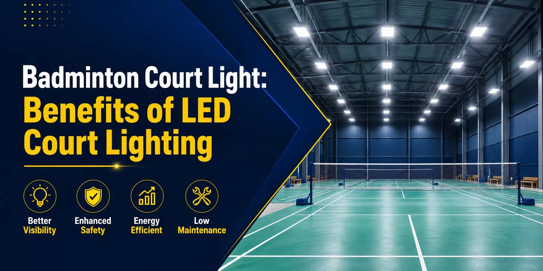Badminton Court Light: Benefits of LED Court Lighting